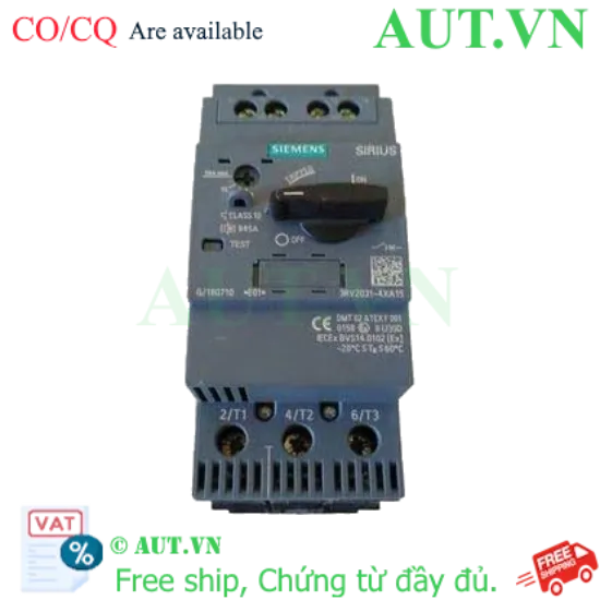 Ảnh của Bộ ngắt mạch bảo vệ động cơ SIEMENS 3RV2031-4XA15 