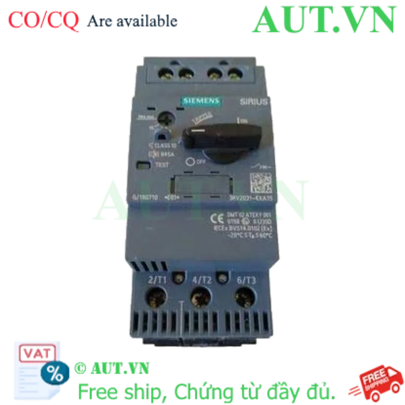 Ảnh của Bộ ngắt mạch bảo vệ động cơ SIEMENS 3RV2031-4XA15 