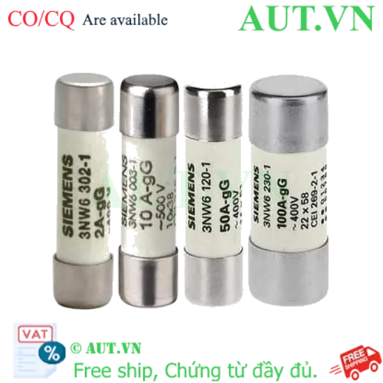 Ảnh của Cầu chì sứ hình trụ SIEMENS 3NW6212-1 