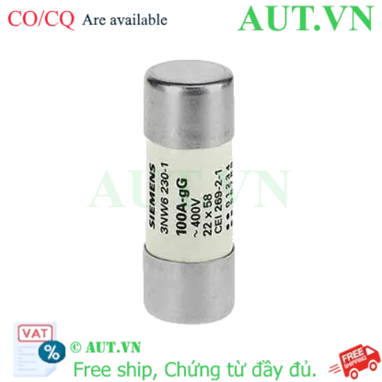 Ảnh của Cầu chì sứ hình trụ SIEMENS 3NW6230-1 