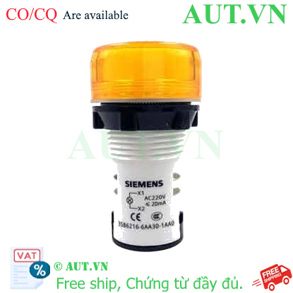 Ảnh của Đèn báo nhỏ gọn SIEMENS 3SB6216-6AA30-1AA0 