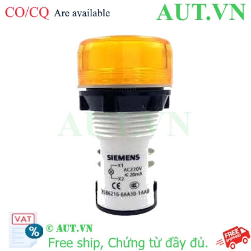 Ảnh của Đèn báo nhỏ gọn SIEMENS 3SB6216-6AA30-1AA0 