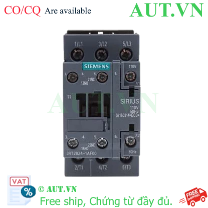 Ảnh của Khởi động từ SIRIUS, 3 pha lên tới 250kW SIEMENS 3RT2024-1AF00 