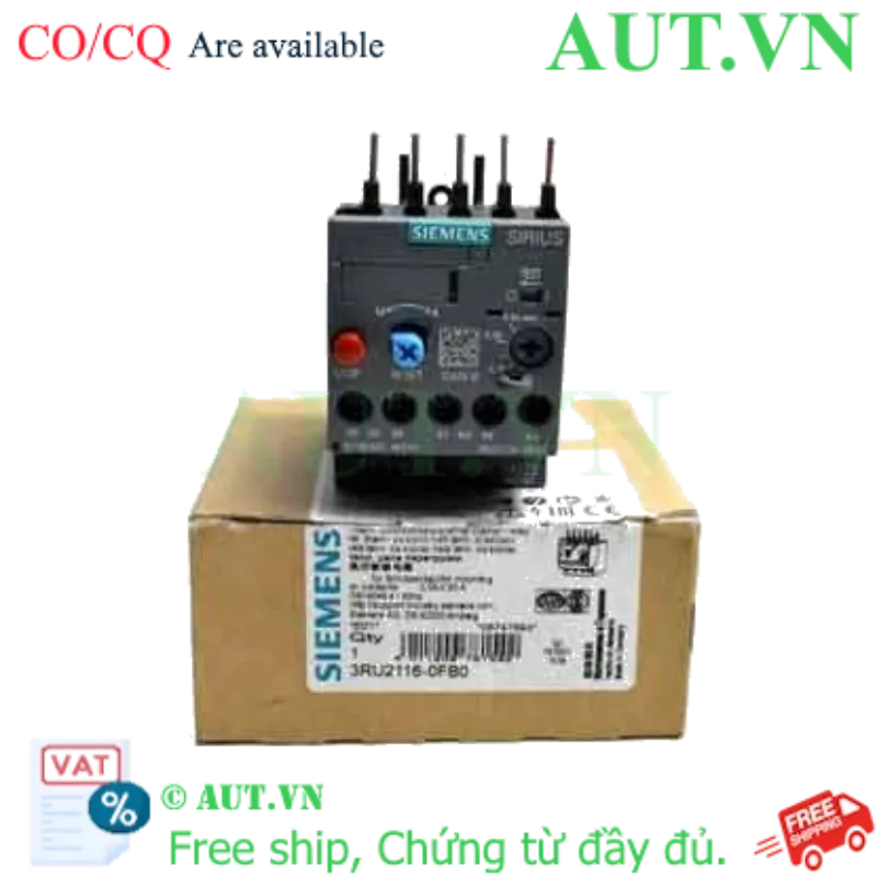 Ảnh của Rơ le nhiệt 690VAC SIEMENS 3RU2116-0FB0 