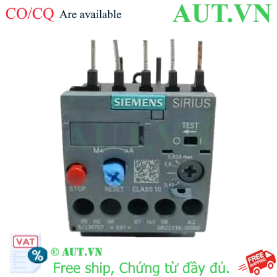 Ảnh của Rơ le nhiệt 690VAC SIEMENS 3RU2116-0GB0 