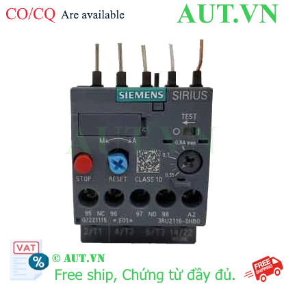 Ảnh của Rơ le nhiệt 690VAC SIEMENS 3RU2116-0HB0 