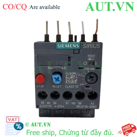 Ảnh của Rơ le nhiệt 690VAC SIEMENS 3RU2116-0HB0 