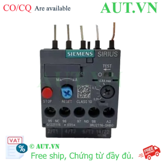 Ảnh của Rơ le nhiệt 690VAC SIEMENS 3RU2116-0HB0 