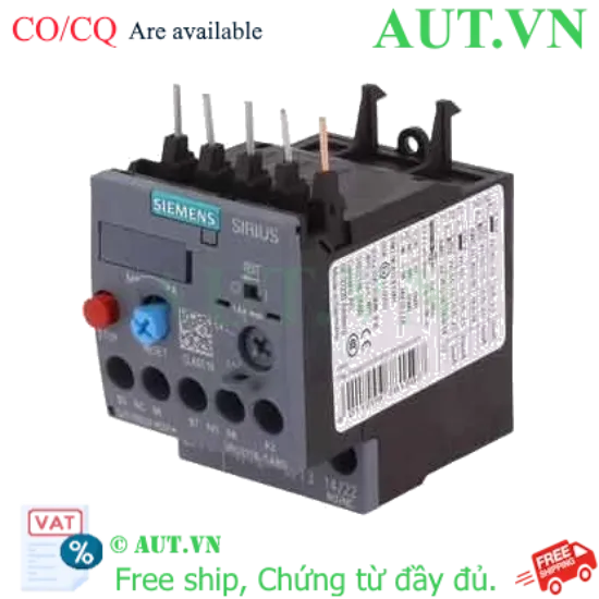 Ảnh của Rơ le nhiệt 690VAC SIEMENS 3RU2116-1AB0 