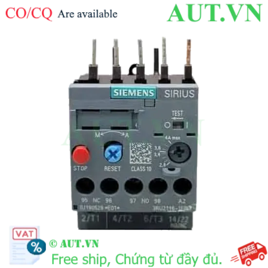 Ảnh của Rơ le nhiệt 690VAC SIEMENS 3RU2116-1EB0 