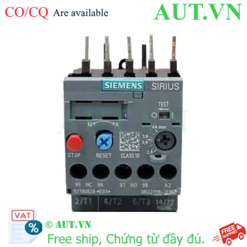 Ảnh của Rơ le nhiệt 690VAC SIEMENS 3RU2116-1EB0 
