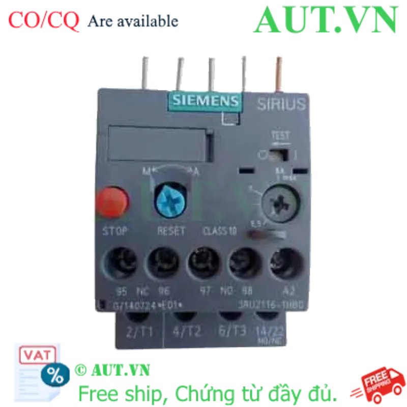 Ảnh của Rơ le nhiệt 690VAC SIEMENS 3RU2116-1HB0 