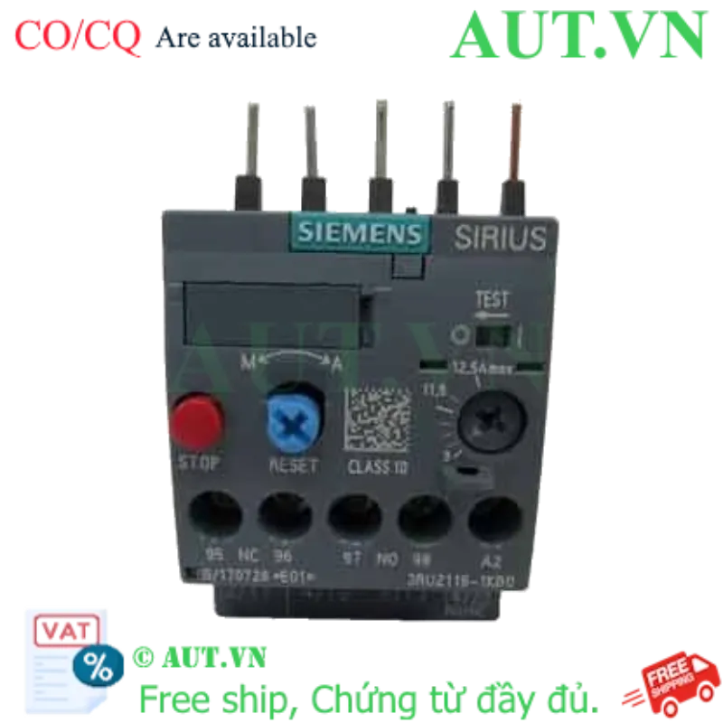 Ảnh của Rơ le nhiệt 690VAC SIEMENS 3RU2116-1KB0 