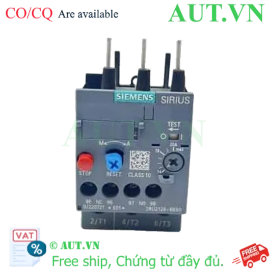 Ảnh của Rơ le nhiệt 690VAC SIEMENS 3RU2126-4BB0 
