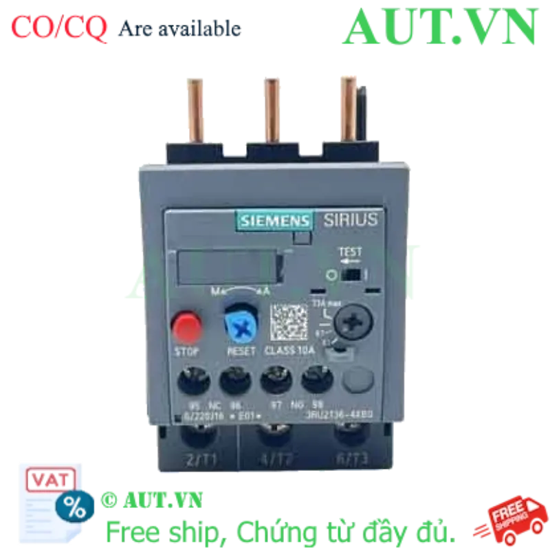 Ảnh của Rơ le nhiệt 690VAC SIEMENS 3RU2136-4KB0 