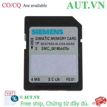 Ảnh của Thẻ nhớ SIMATIC S7 cho S7-1x00 SIEMENS 6ES7954-8LC04-0AA0 
