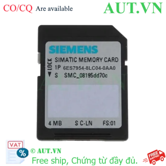 Ảnh của Thẻ nhớ SIMATIC S7 cho S7-1x00 SIEMENS 6ES7954-8LC04-0AA0 