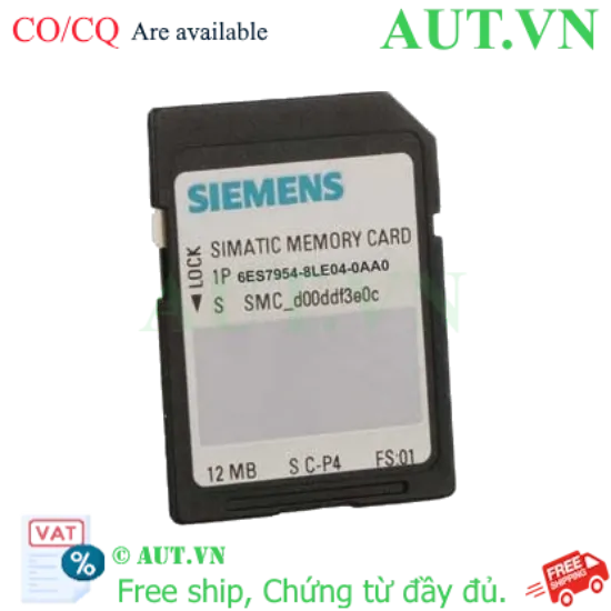 Ảnh của Thẻ nhớ SIMATIC S7 cho S7-1x00 SIEMENS 6ES7954-8LE04-0AA0 