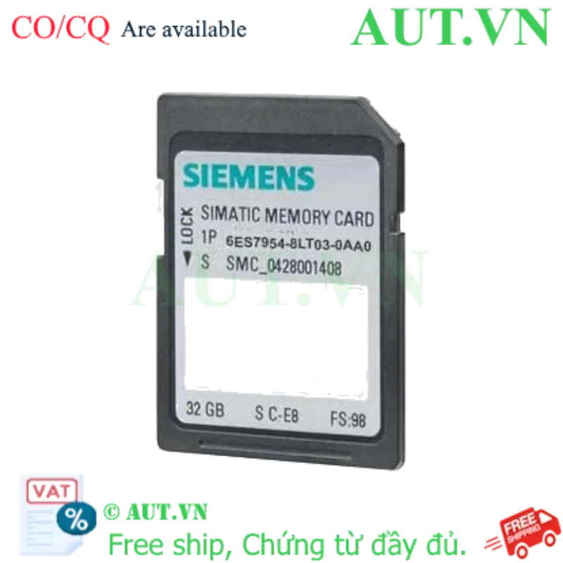 Ảnh của Thẻ nhớ SIMATIC S7 cho S7-1x00 SIEMENS 6ES7954-8LT03-0AA0 