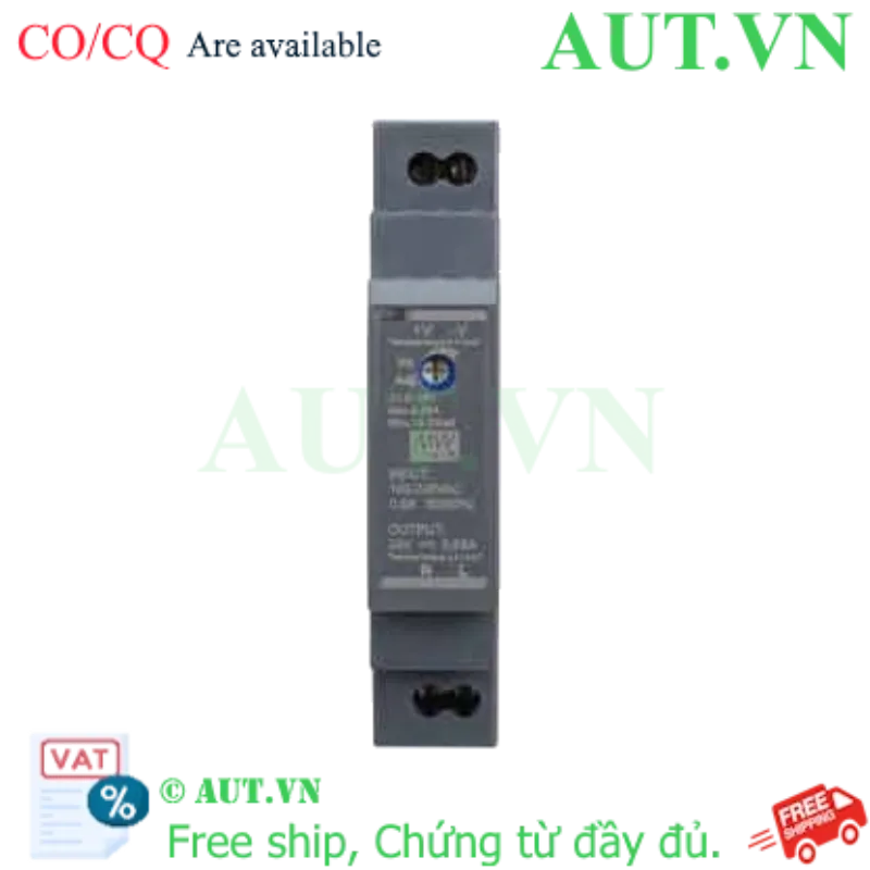 Ảnh của Bộ Nguồn Mean Well HDR-15-24 (24V 15W) Slim Siêu Mỏng, Lắp Thanh Ray DIN Rail - AUT VN