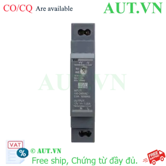 Ảnh của Bộ nguồn MEAN WELL HDR-15-12 12V 15W Siêu Mỏng - Lắp Thanh Ray DIN - Chính Hãng AUT VN