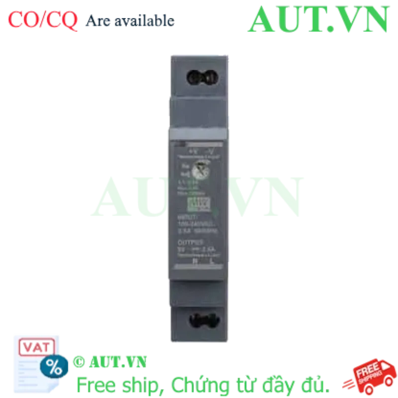 Ảnh của Bộ Nguồn Mean Well HDR-15-5 5V 2.4A 12W - Siêu Mỏng 17.5mm Lắp Ray DIN Chính Hãng AUT VN