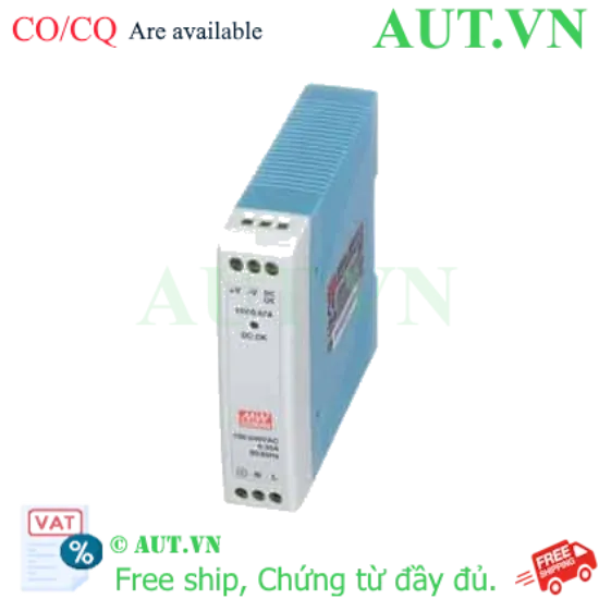 Ảnh của Bộ Nguồn Mean Well MDR-10-15 | 15VDC 10W | Siêu Mỏng, Lắp Ray DIN, Chính Hãng AUT VN