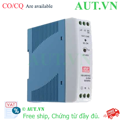 Ảnh của MDR-20-15 Bộ nguồn điện MEAN WELL - Hàng có sẵn kho