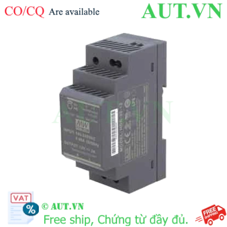 Ảnh của Bộ nguồn 30W siêu mỏng dạng bậc gắn thanh ray MEAN WELL HDR-30-12 
