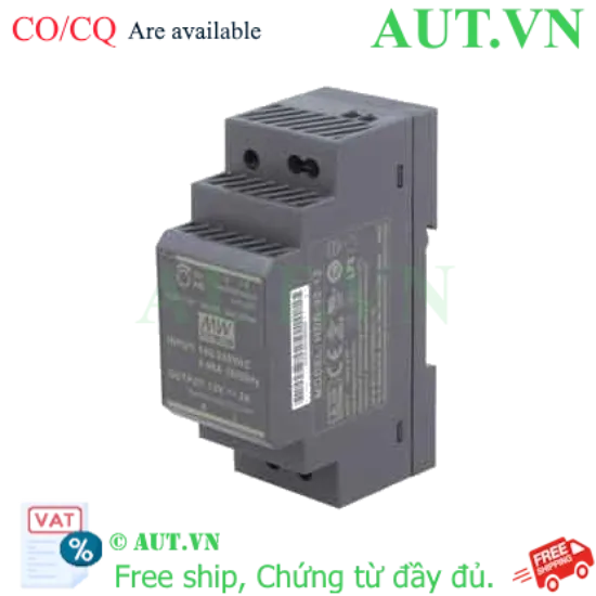 Ảnh của Bộ nguồn 30W siêu mỏng dạng bậc gắn thanh ray MEAN WELL HDR-30-12 