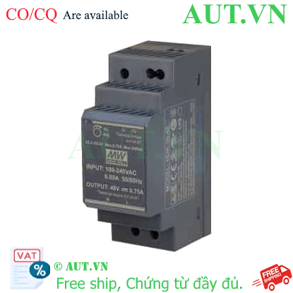 Ảnh của Bộ nguồn 30W siêu mỏng dạng bậc gắn thanh ray MEAN WELL HDR-30-48 