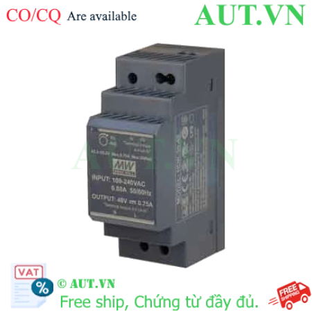Ảnh của Bộ nguồn 30W siêu mỏng dạng bậc gắn thanh ray MEAN WELL HDR-30-48 