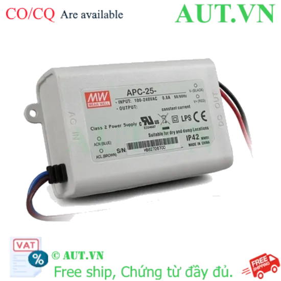 Ảnh của Bộ nguồn LED Meanwell APC-25-1050 (25W 24V 1050mA)