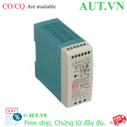 Ảnh của Bộ nguồn 40W đơn đầu ra gắn trên thanh ray MEAN WELL MDR-40-5 