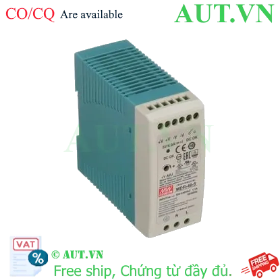 Ảnh của Bộ Nguồn MEAN WELL MDR-40-5 (5V 6A 30W) - Lắp Thanh Ray DIN, Chống Quá Tải, Siêu Bền | AUT VN