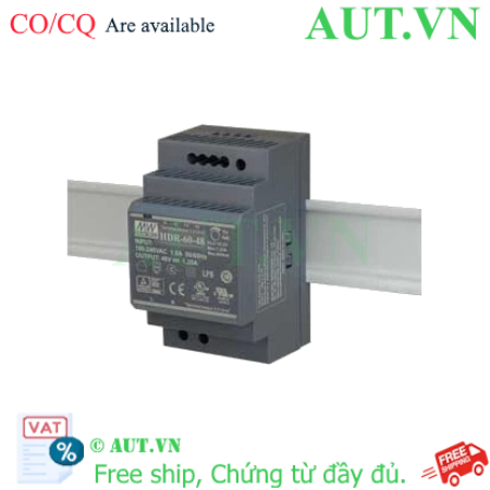 Ảnh của Nguồn xung Mean Well HDR-60-48 | 48V 1.25A 60W | Lắp Thanh Ray DIN Rail