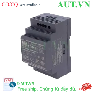 Ảnh của Bộ Nguồn Mean Well HDR-60-5 (5V-12A-60W) Siêu Mỏng, Lắp Thanh Ray DIN Rail, Hiệu Suất Cao