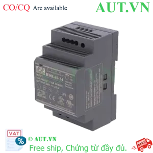 Ảnh của Bộ Nguồn Mean Well HDR-60-24 (24V 2.5A 60W) - Siêu Mỏng, Lắp Ray DIN, Hiệu Suất Cao | AUT VN