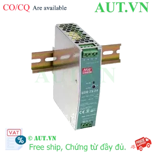 Ảnh của Bộ Nguồn Mean Well EDR-75-24 (24V 3.2A 75W) Slim Siêu Mỏng, Lắp Thanh Ray DIN Rail, Chính Hãng AUT VN