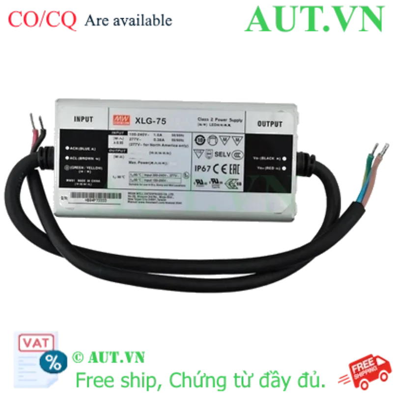 Ảnh của Nguồn LED Mean Well XLG-75-H 75W 1.4A - IP67 Chống Nước, Dòng Hằng Ổn Định, Chính Hãng AUT VN
