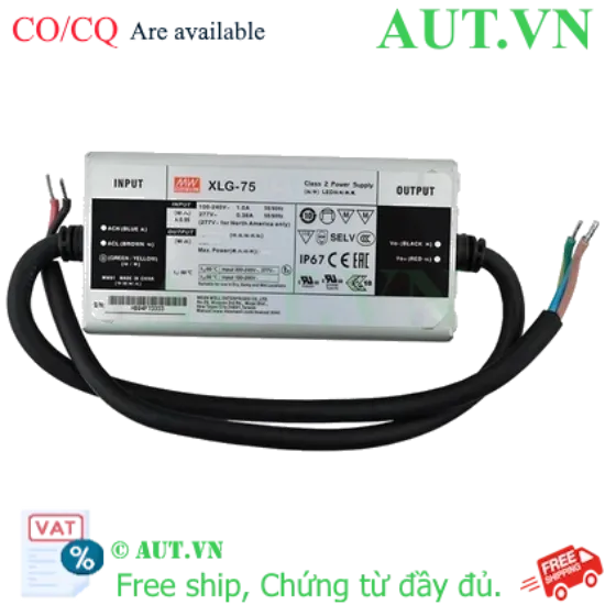 Ảnh của Nguồn đèn LED 75W cấp dòng ổn định MEAN WELL XLG-75-H-A 