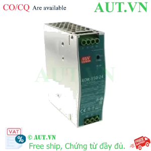 Ảnh của Bộ Nguồn Mean Well EDR-150-24 (24V 6.5A 150W) - Slim, Lắp Thanh Ray DIN, Hiệu Suất Cao
