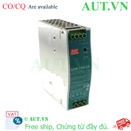 Ảnh của Bộ Nguồn Mean Well EDR-150-24 (24V 6.5A 150W) - Lắp Thanh Ray DIN Rail - Siêu Bền & Ổn Định