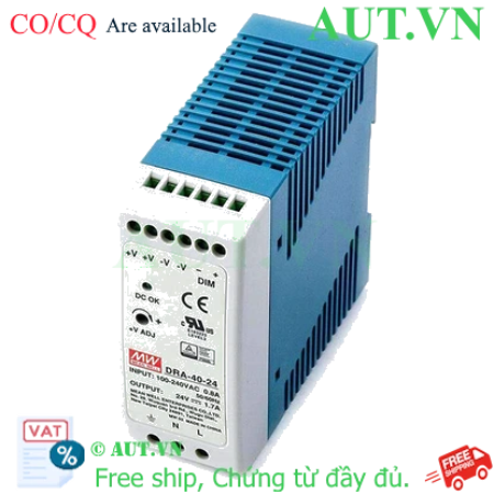 Ảnh của Bộ nguồn Meanwell DRA-40-24 (40W 24V 1.7A)