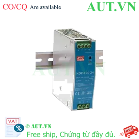 Ảnh của Bộ Nguồn Mean Well NDR-120-24 (24V-5A-120W) - Siêu Mỏng, Lắp Ray DIN, Hiệu Suất Cao | AUT VN
