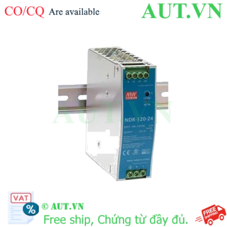 Ảnh của Bộ Nguồn Mean Well EDR-120-24 | 24V 5A 120W | DIN Rail Siêu Mỏng, Chính Hãng AUT VN