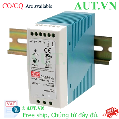 Ảnh của Bộ nguồn Meanwell DRA-60-24 (60W 24V 2.5A)