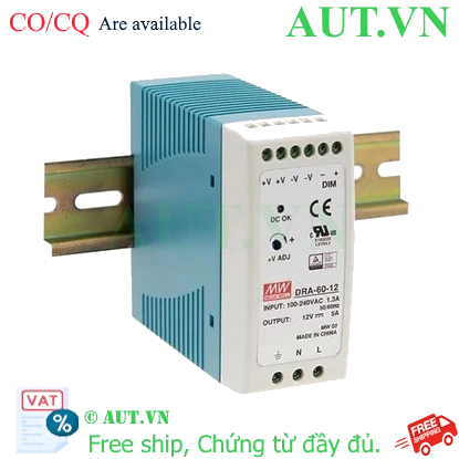 Ảnh của Bộ nguồn Meanwell DRA-60-12 (60W 12V 5A)