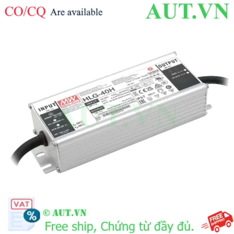 Ảnh của Nguồn đèn LED 40W ổn dòng ổn áp MEAN WELL HLG-40H-30B 