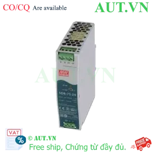 Ảnh của Bộ Nguồn Mean Well SDR-75-24 (24V-3.2A) - Thiết Kế Slim Siêu Mỏng, Lắp DIN Rail, Hiệu Suất 89% | AUT VN